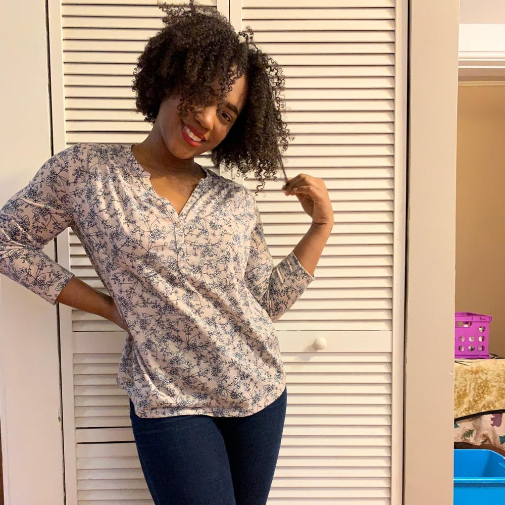 Floral lavender blouse